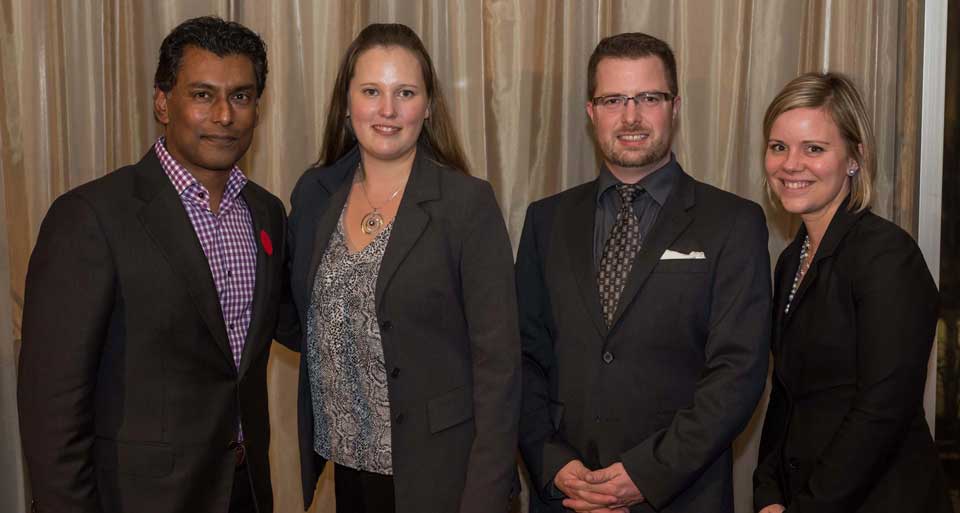 Chris-Laura-and-Sherryl-with-Ian-H Ian Hanomansing